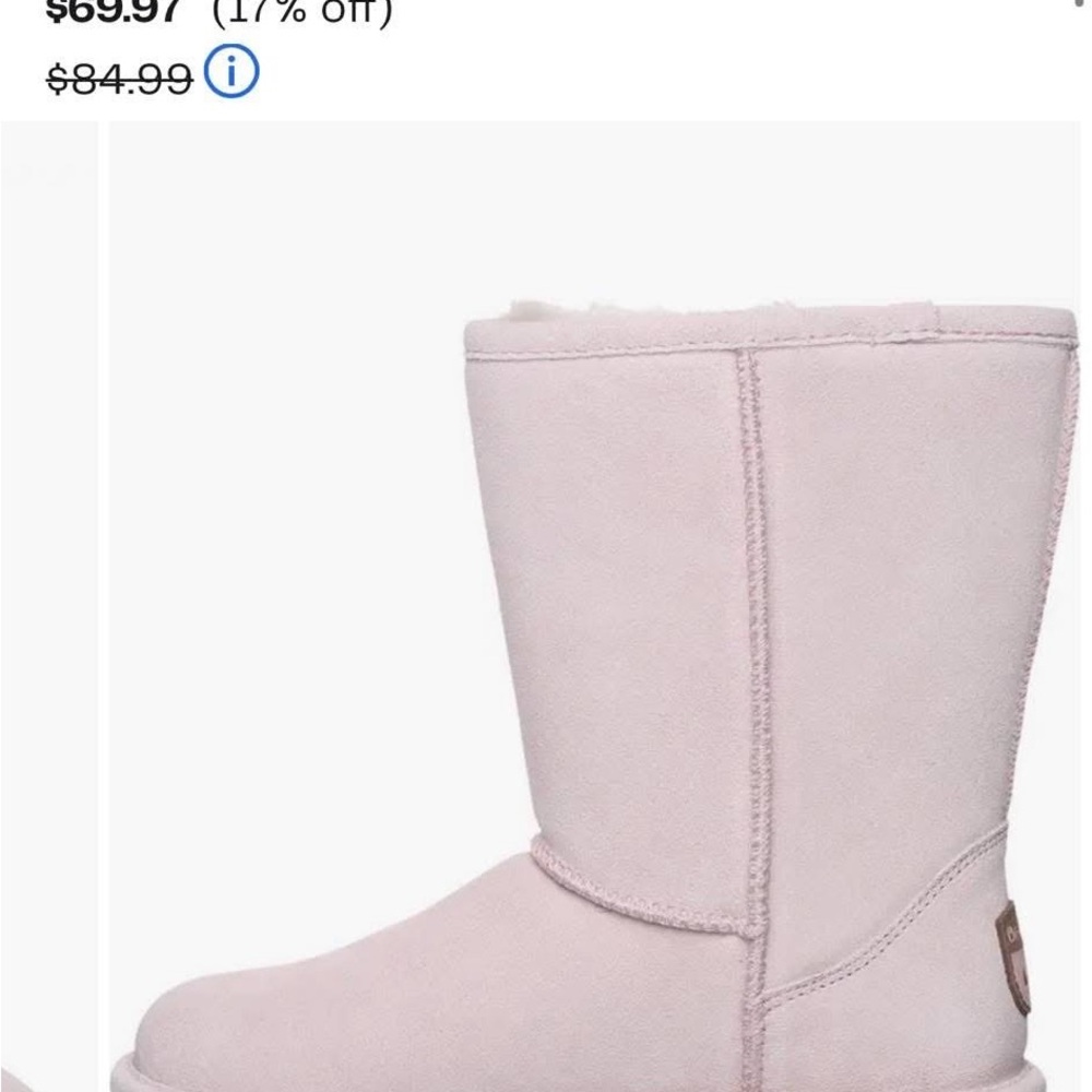 BearPaw Pink Ankle Boots